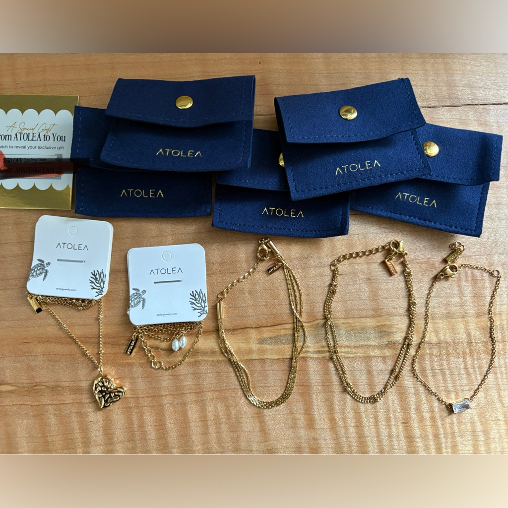 Gold Atolea Bracelets And Necklaces With Pouches (W/ Bonus $50 Coupon)